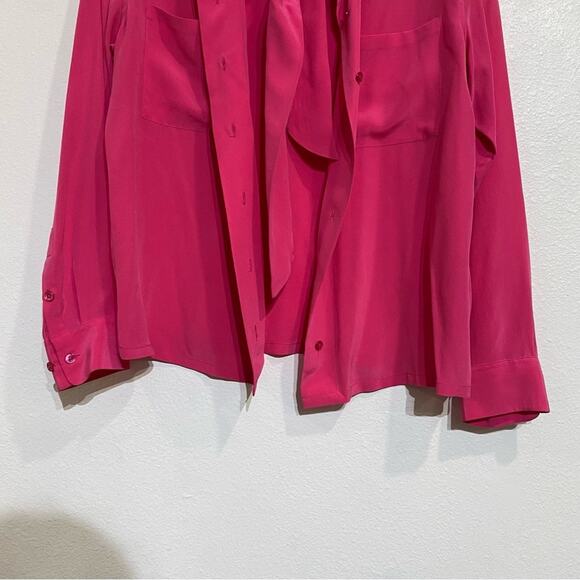 Equipment Femme Pink Neck Scarf Button Down Sz S - Picture 5 of 14